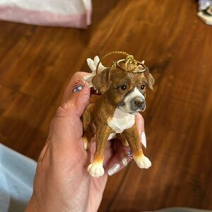 Dog Figurine Boxer Dog Angel Christmas tree‎ memorial  Ornament